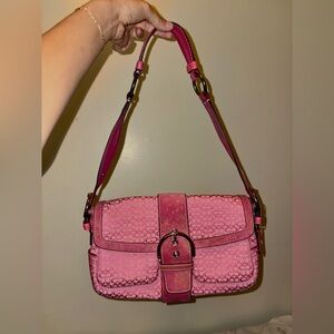 Coach Fuchsia Signature Shoulder Bag